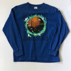 Pro Spirit Boy’s Blue Basketball Long Sleeve Top Size Medium 8/10
